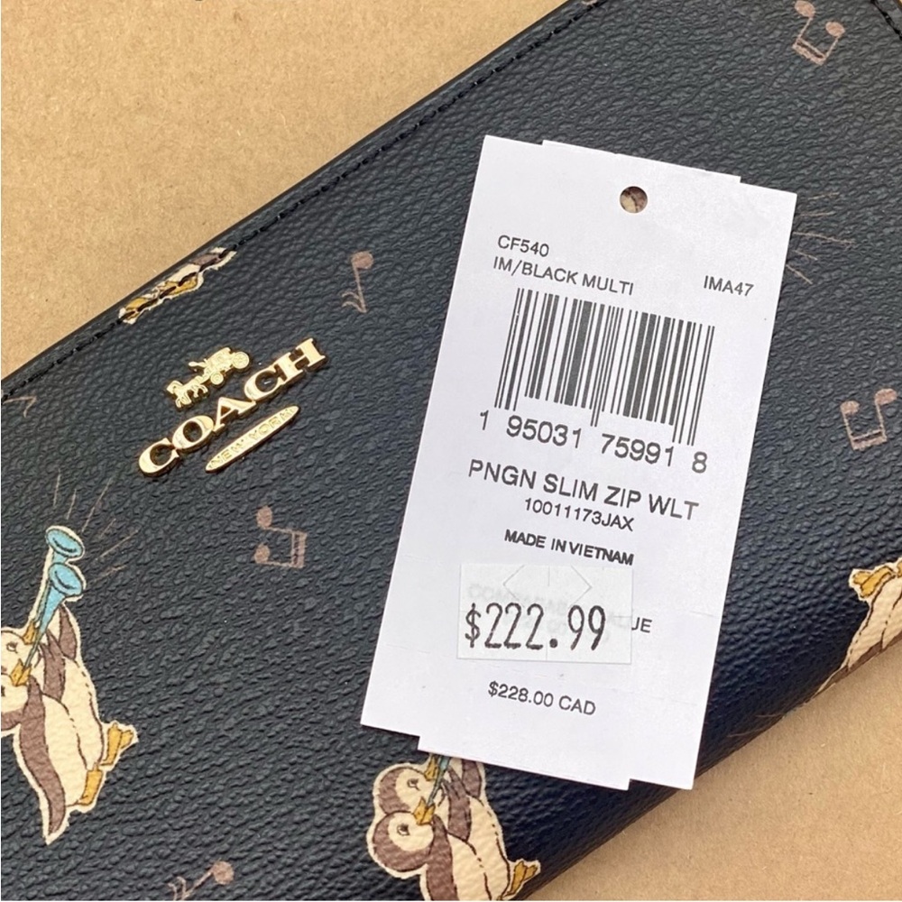 Coach Black Wallet with Owl and Music Note Print - Picture 12 of 12